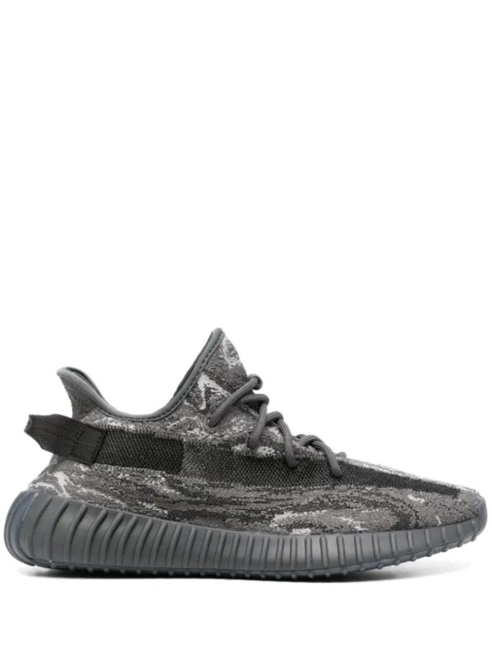 YEEZY 350 V2 MX Dark Salt Lace-Up Sneakers in Dark Gray and Black